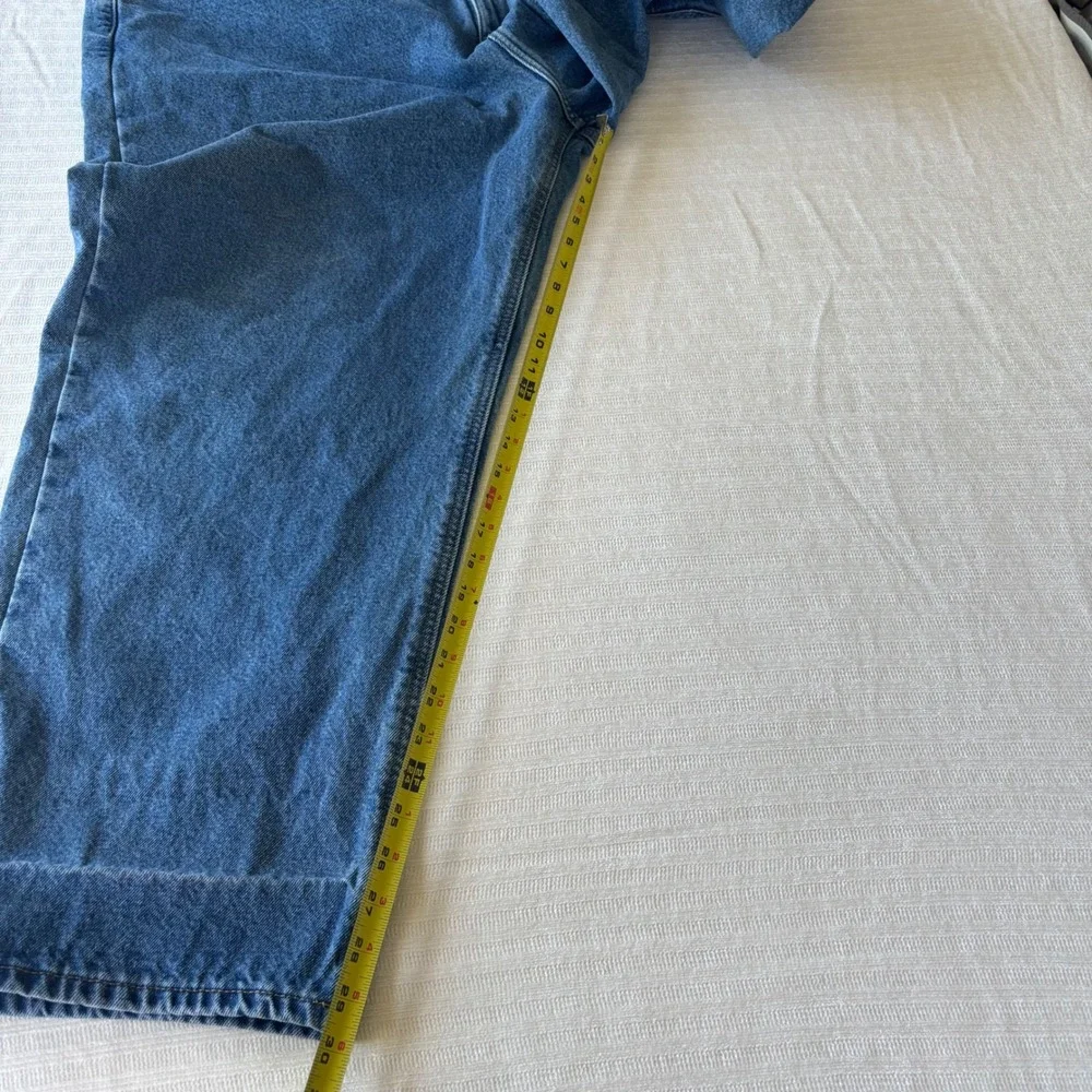 Carhartt B172 DST Flannel Lined Relaxed Fit Jeans Mens 50x30 Dark Stone Blue